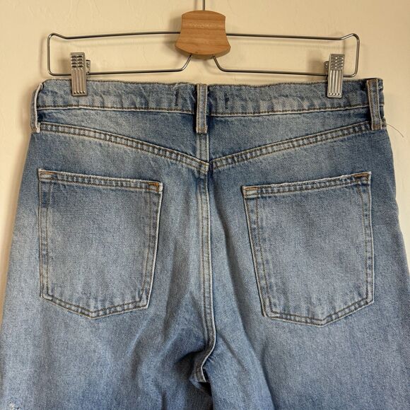 We The Free Vixen Cigarette Straight High Waisted Light Blue Distressed Jeans 30 - Picture 9 of 11
